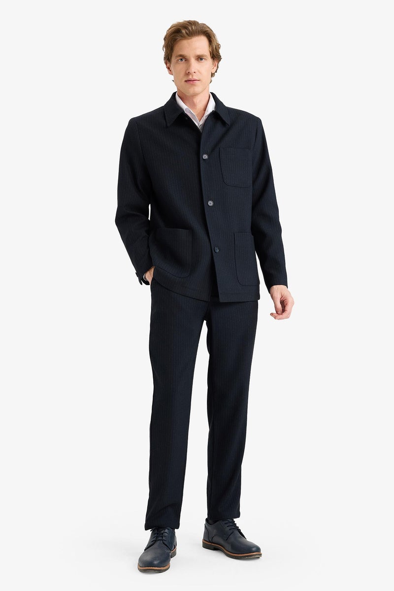 DeFacto Blue Man Relax Fit Trousers Casual - Image 1